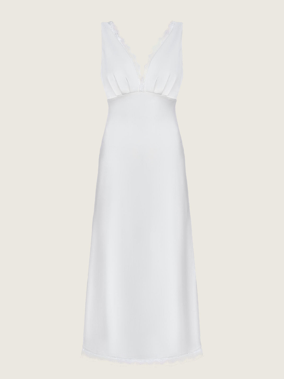 Silk dress with lace