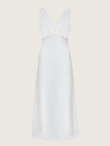 Silk dress with lace