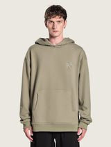 Trapezoid hoodie "Format" green