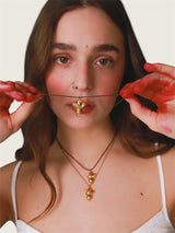 Beetroot pendant in gold