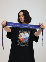 Thin silk scarf “Dance to the power pipe”