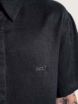 Button up tencel shirt black