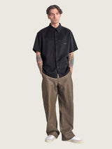 Button up tencel shirt black