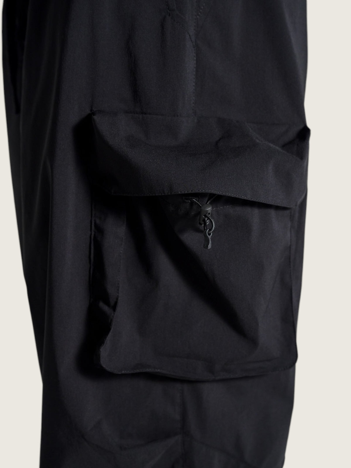 Pleat cargo track pants black