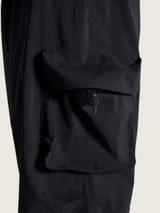Pleat cargo track pants black