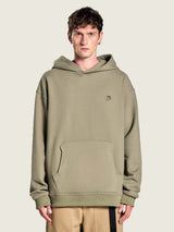 Trapezoid hoodie "Monument" green