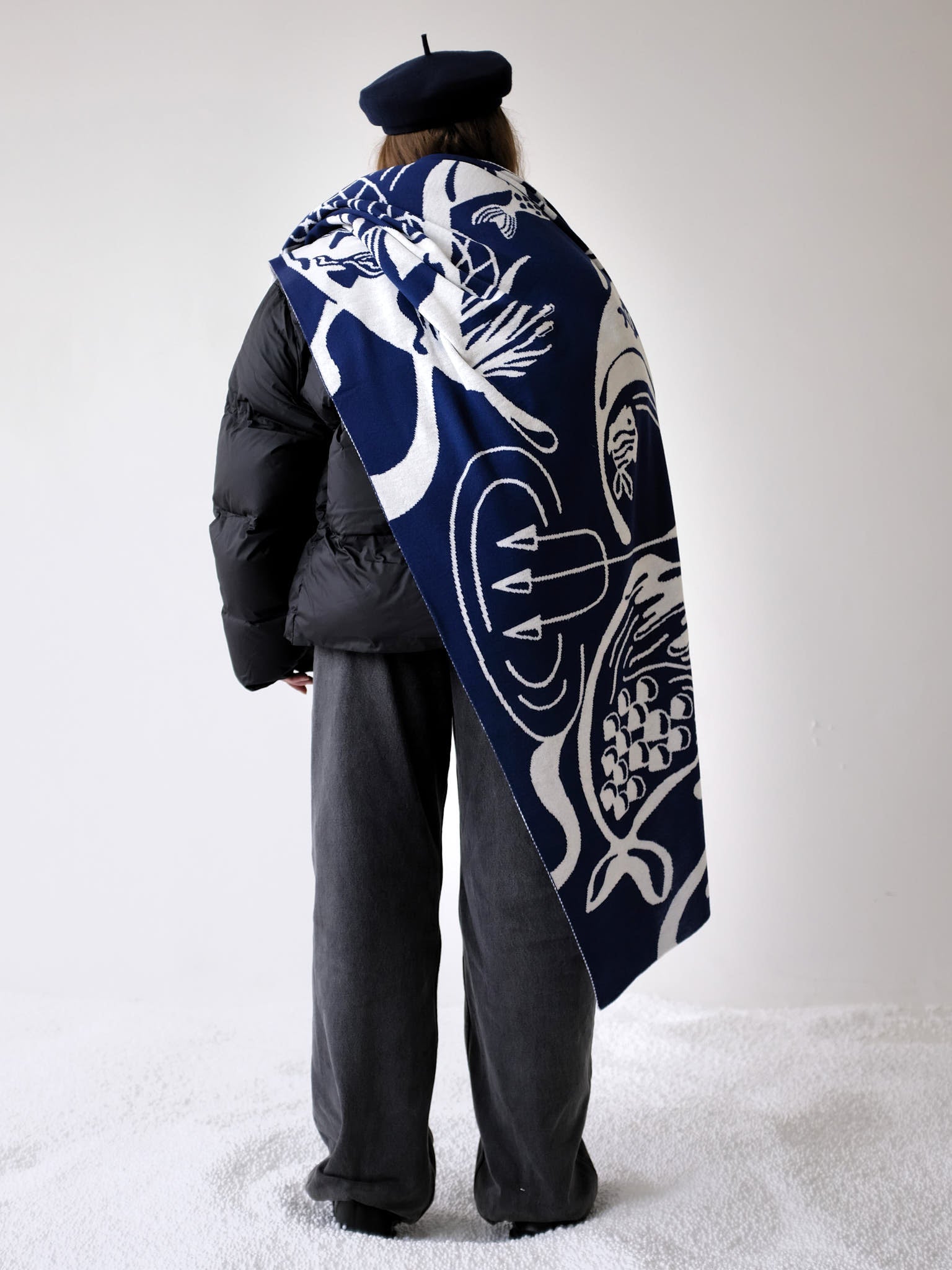 Merino scarf "Vodianyk"