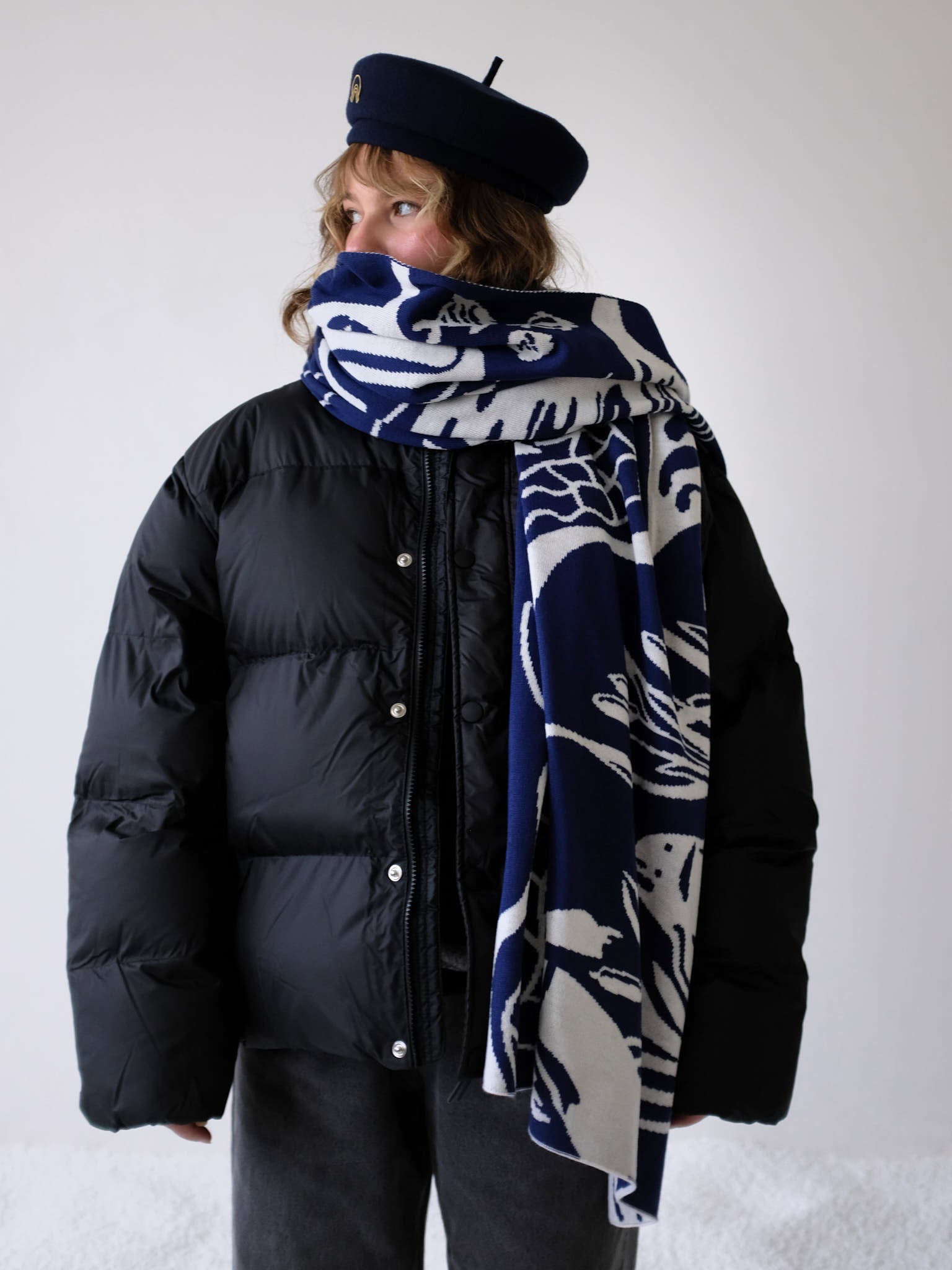 Merino scarf "Vodianyk"