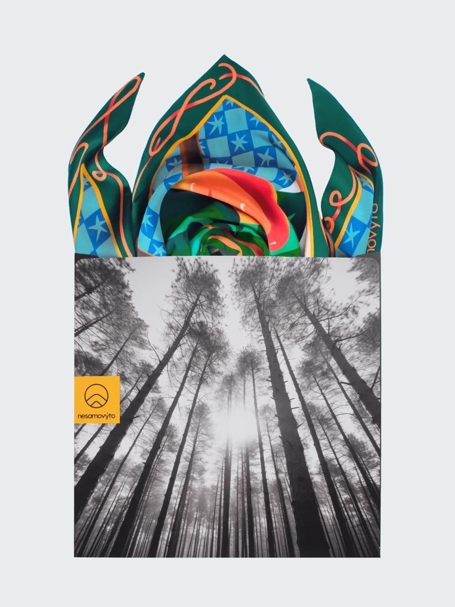 Silk scarf "Morelky"