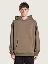 TRAPEZOID HOODIE "MONUMENT" KHAKI