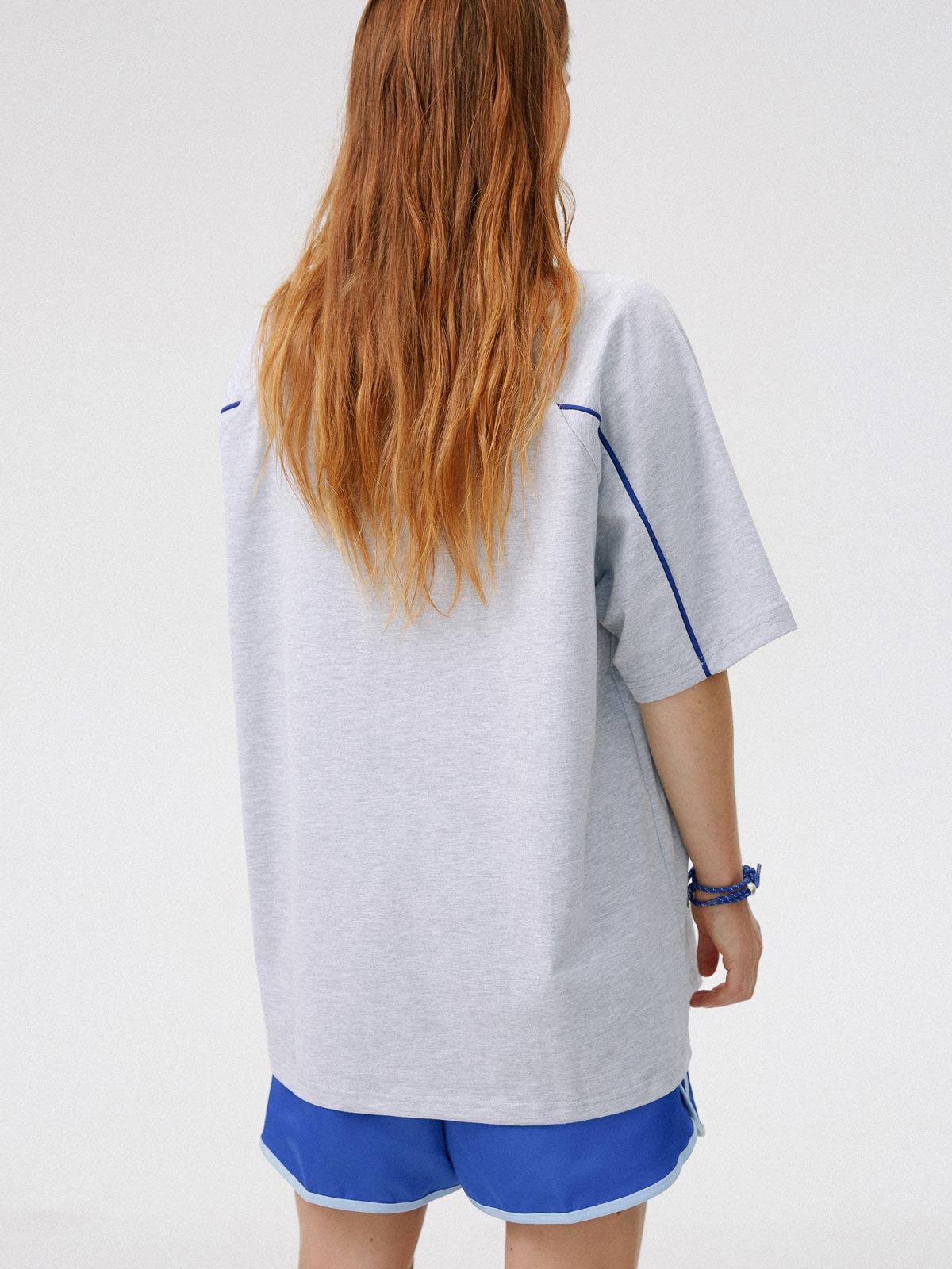 Raglan t-shirt with edging