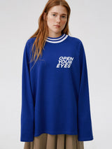 Raglan long-sleeved top "Open Your Eyes"