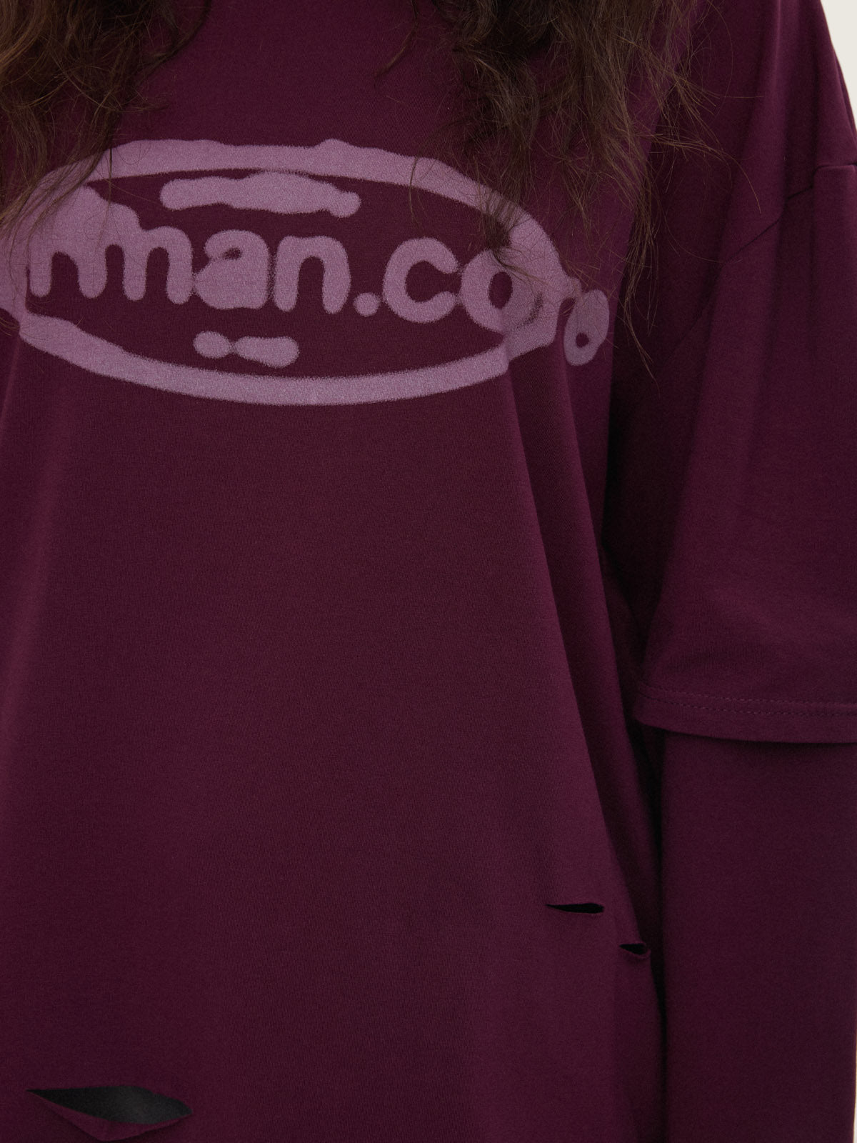 Marsala double sleeve longsleeve