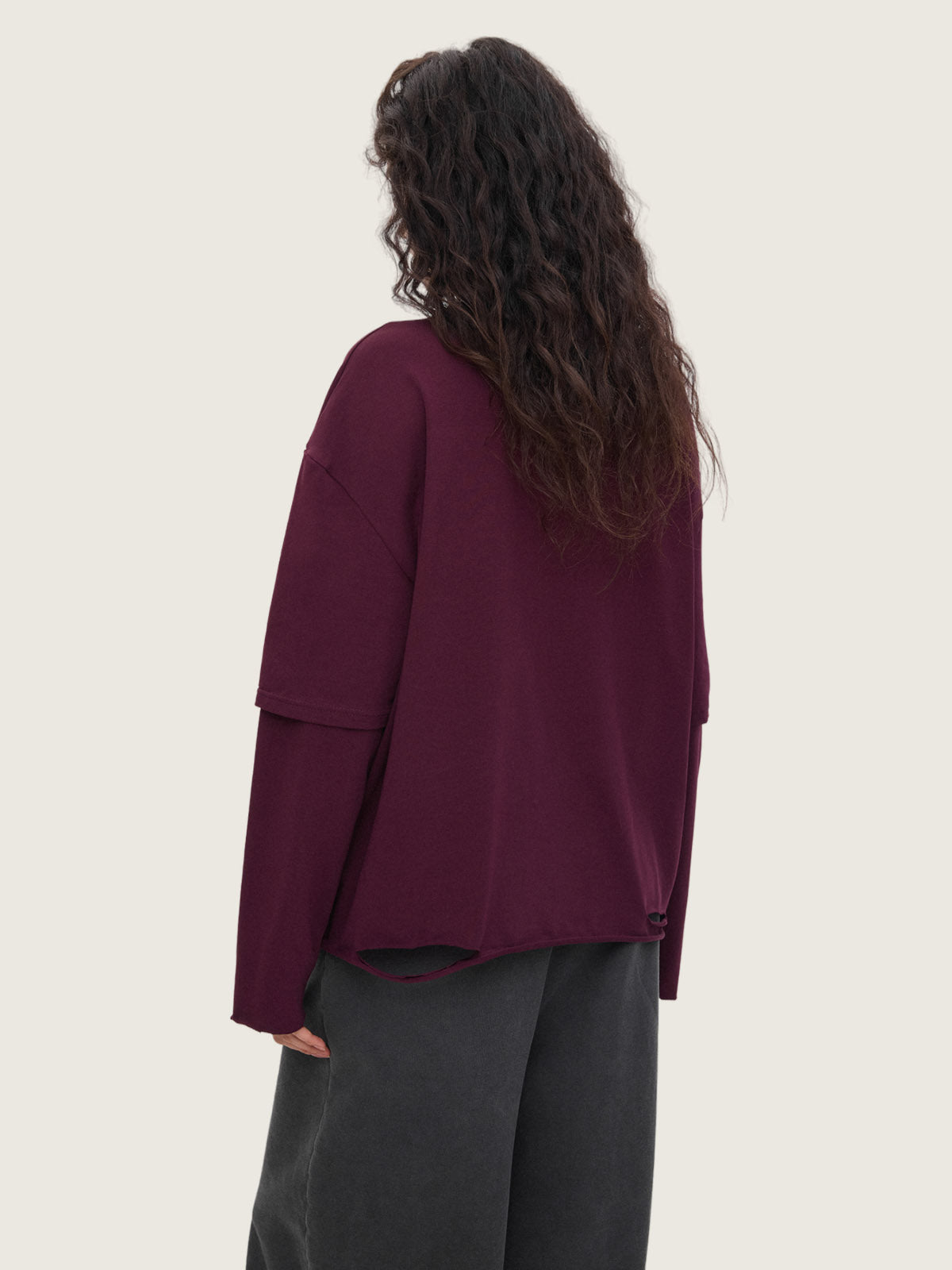 Marsala double sleeve longsleeve