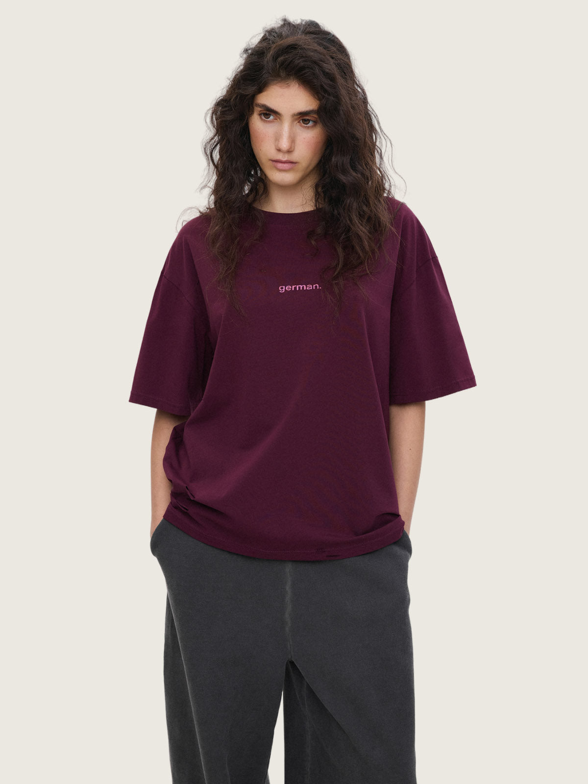 Marsala oversize T-shirt