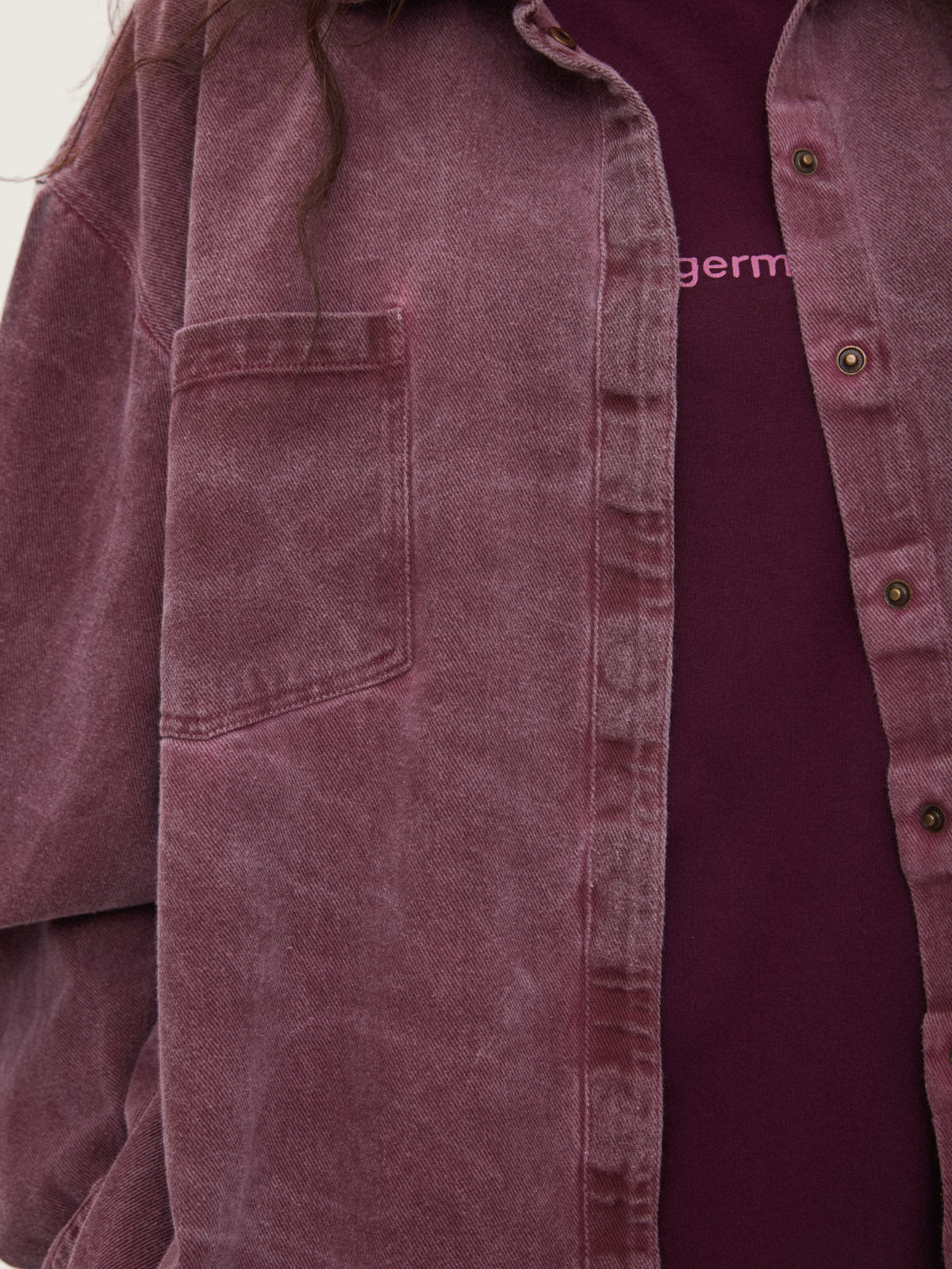 Vintage burgundy denim shirt