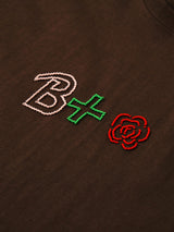 Basic+rose logo beaded t-shirt - Brown