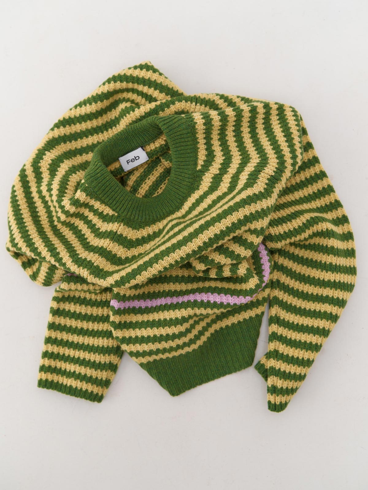 Green & Yellow Striped Jumper