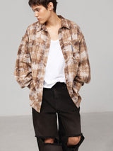 Brown checked shirt