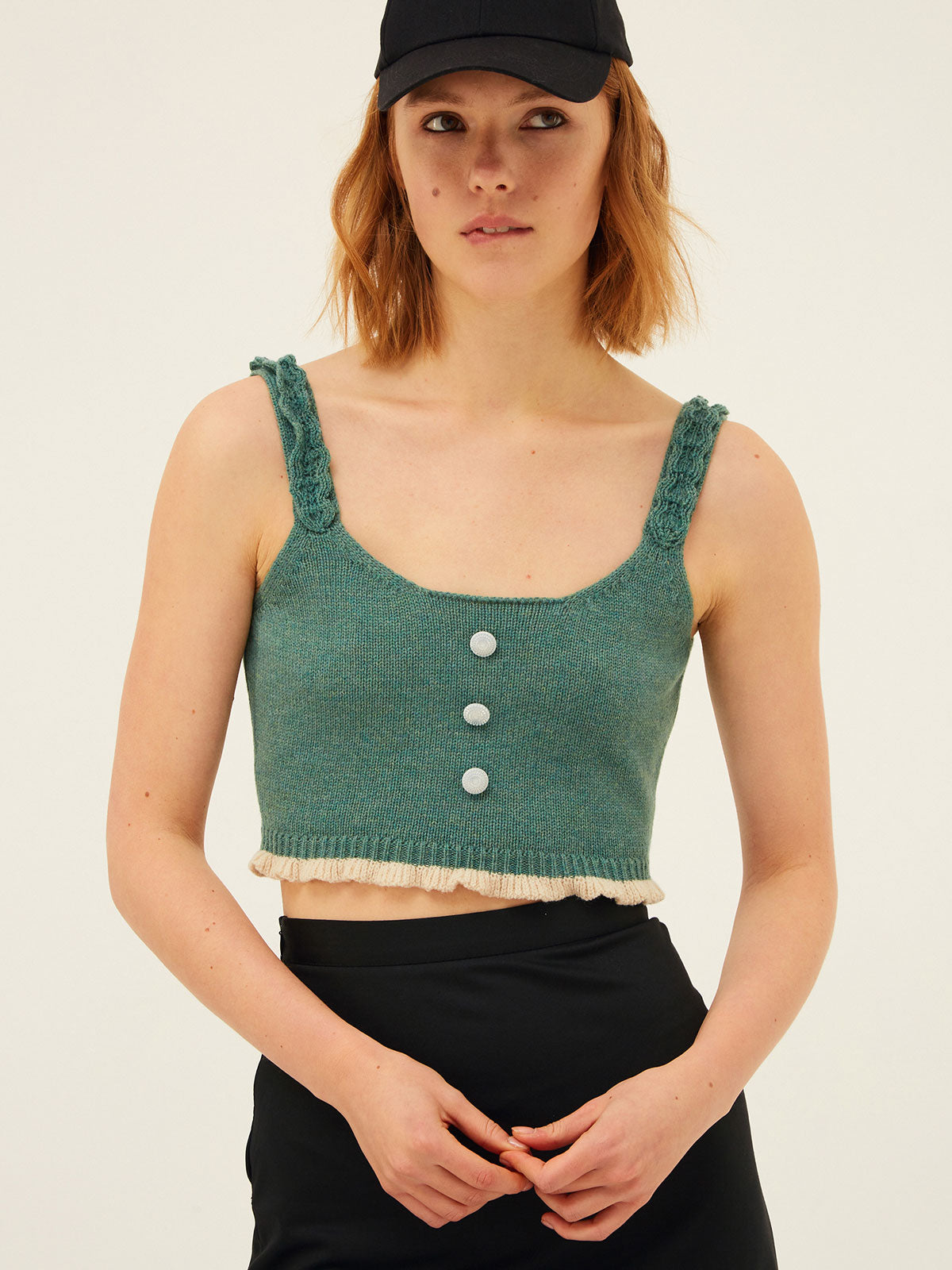 Green Cropped Top