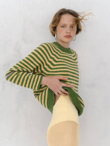 Green & Yellow Striped Jumper