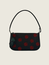 Basic+rose embroidered red roses bag