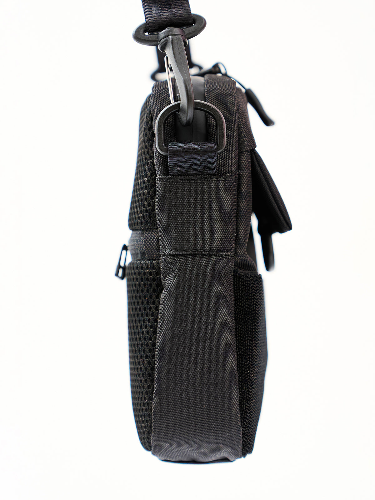 Tendo Black Velcro Crossbody Bag