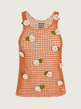 Orange Сrochet top