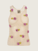 Cream crochet top