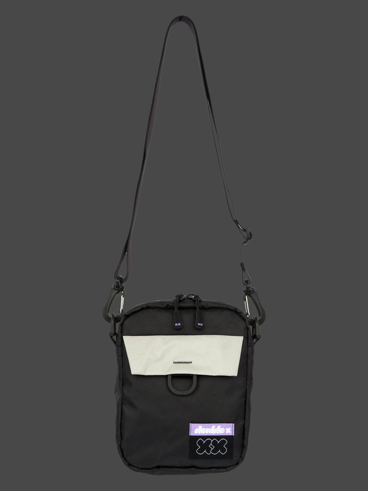 Tendo Black Reflective Crossbody Bag