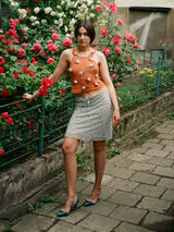 Orange Сrochet top