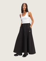 Black skirt made of raincoat fabric