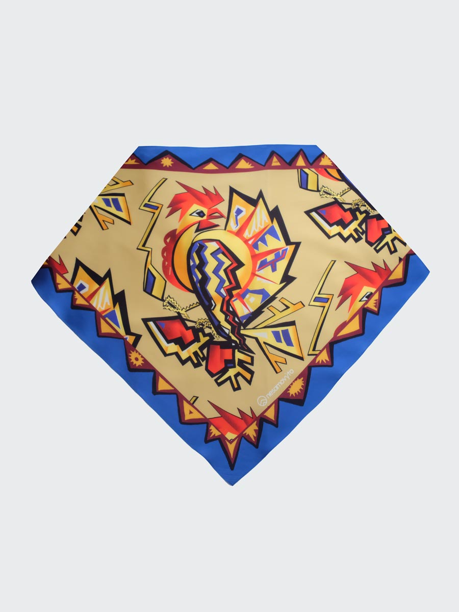 Silk scarf “Dance to your own duda” with double-sided printing