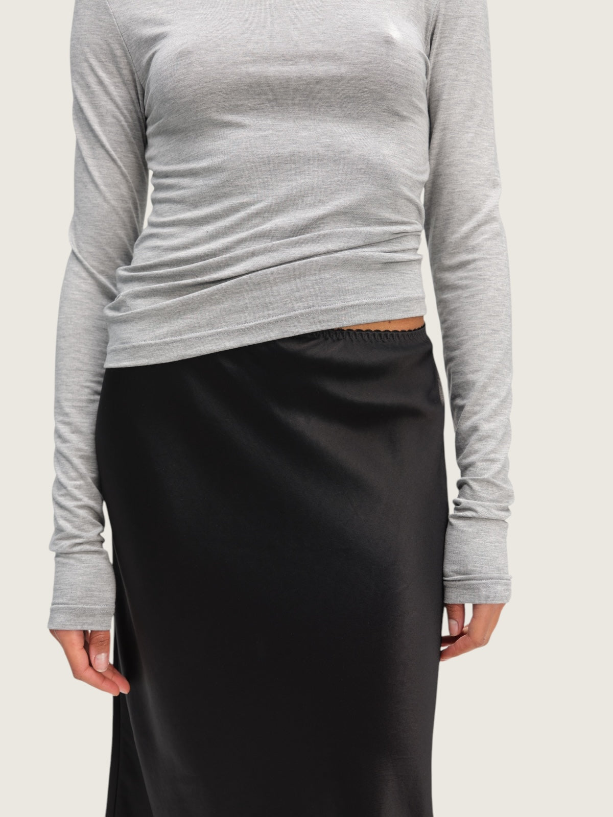 Black slip skirt