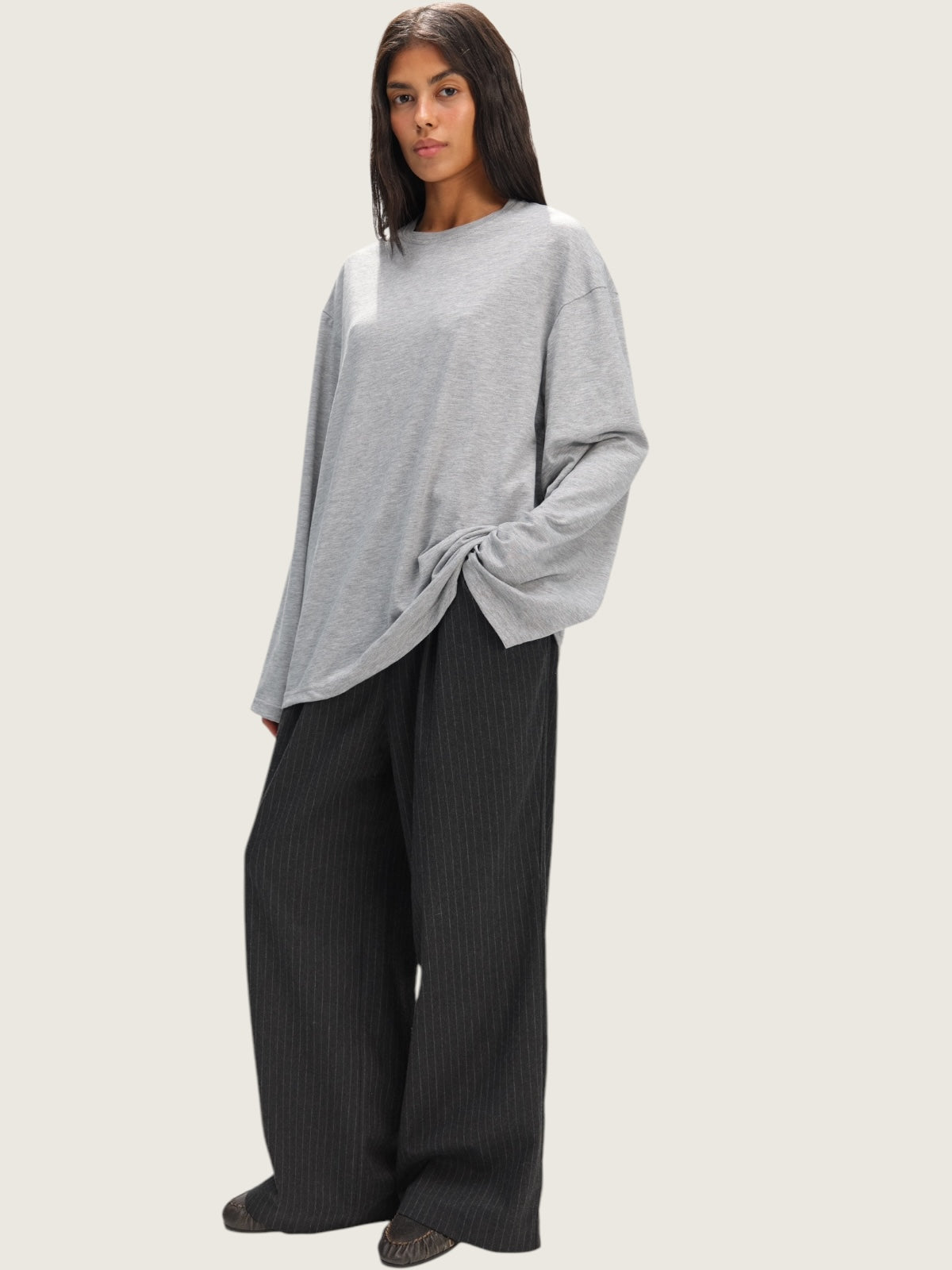 Gray longsleeve with cutout