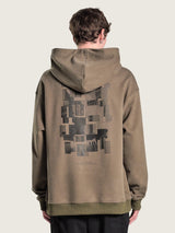 TRAPEZOID HOODIE "MONUMENT" KHAKI