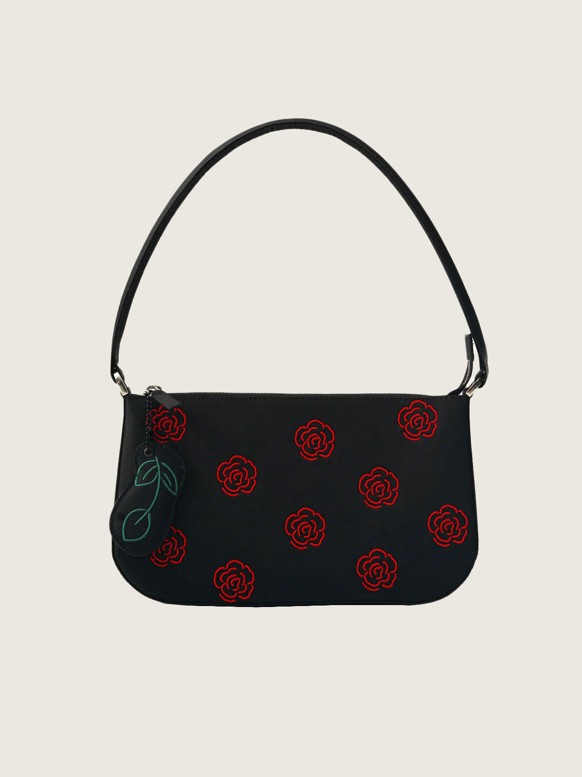 Basic+rose embroidered red roses bag