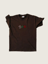 Basic+rose logo beaded t-shirt - Brown