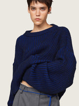 Blue melange sweater