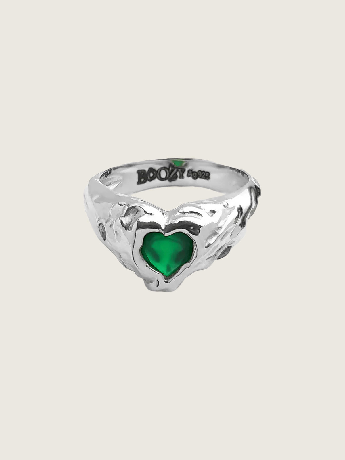 "LOVE ACTUALLY" Ring Green Onyx