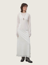 Milky knitted double dress